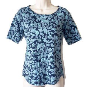 Loft Vintage Soft T-shirt XS Blue Floral Print